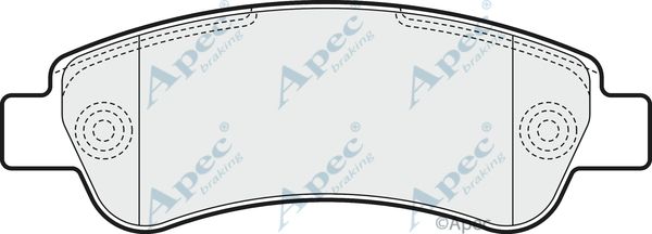 APEC BRAKING stabdžių trinkelių rinkinys, diskinis stabdys PAD1589